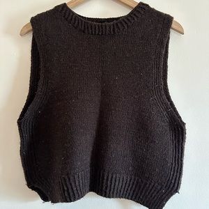 hand knit wool vest